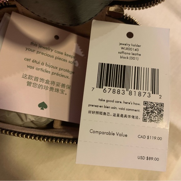 ⚡️NWT Kate Spade Staci Jewelry Holder, Black with Gold Tone Hardware - Picture 15 of 16